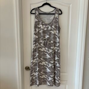 Tribal Jeans Gray Camo Tank Dress Size Large